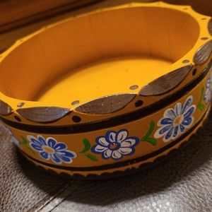 Handpainted Wooden Bowl
